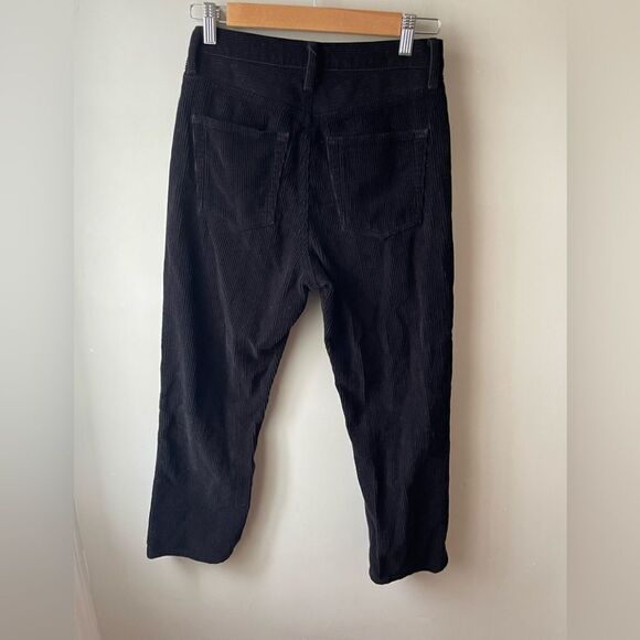 TOPSHOP black corduroy high rise button fly jeans 26 - Picture 2 of 9